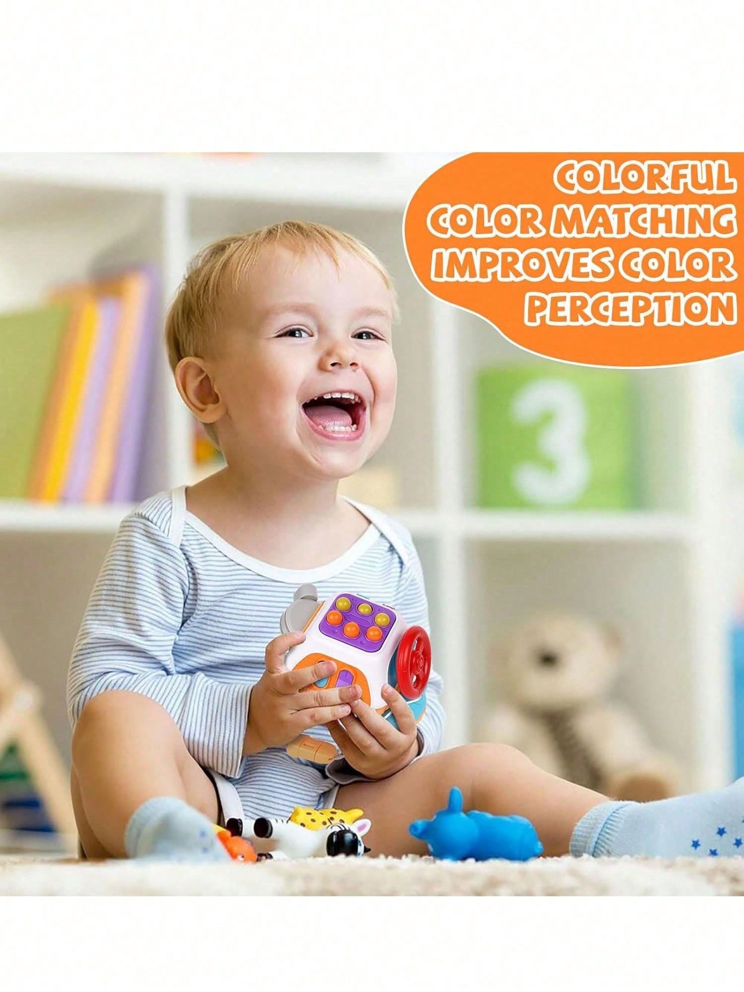 لوحة نشاط حافزة للرضع مكعب مونتيسوري من الحواس الح...