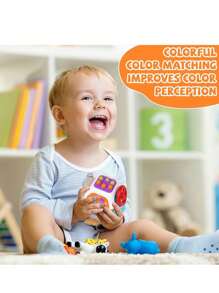 Baby Busy Board Cube Montessori Sensory Toys For Toddler Educational Learning Activities Travel Toy Lock Box Fine Motor Skill( Random Color In Accessories ),Baby Play Gym,Sensory Toddler,Toys For Baby