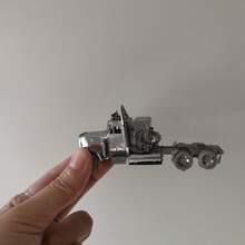 Modelo de Montagem Metálica 3D, Quebra-cabeça de Fivela de Aço Inoxidável DIY, Modelo de Veículo de Construção, Sem Necessidade de Cola, Presente de Natal, Ornamento Decorativo, Carregadeira, Guindaste, Caminhão Basculante, Trator, Caminhão Semirreboque