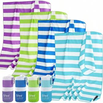 4Pack8PcsMicrofiberTravelTowelBeachTowelQuickDryTowelCampingTowelerAbsorbtpactLightweightSportsTowelGymToweltforBeachGymHikingPoolBackpackingYoga