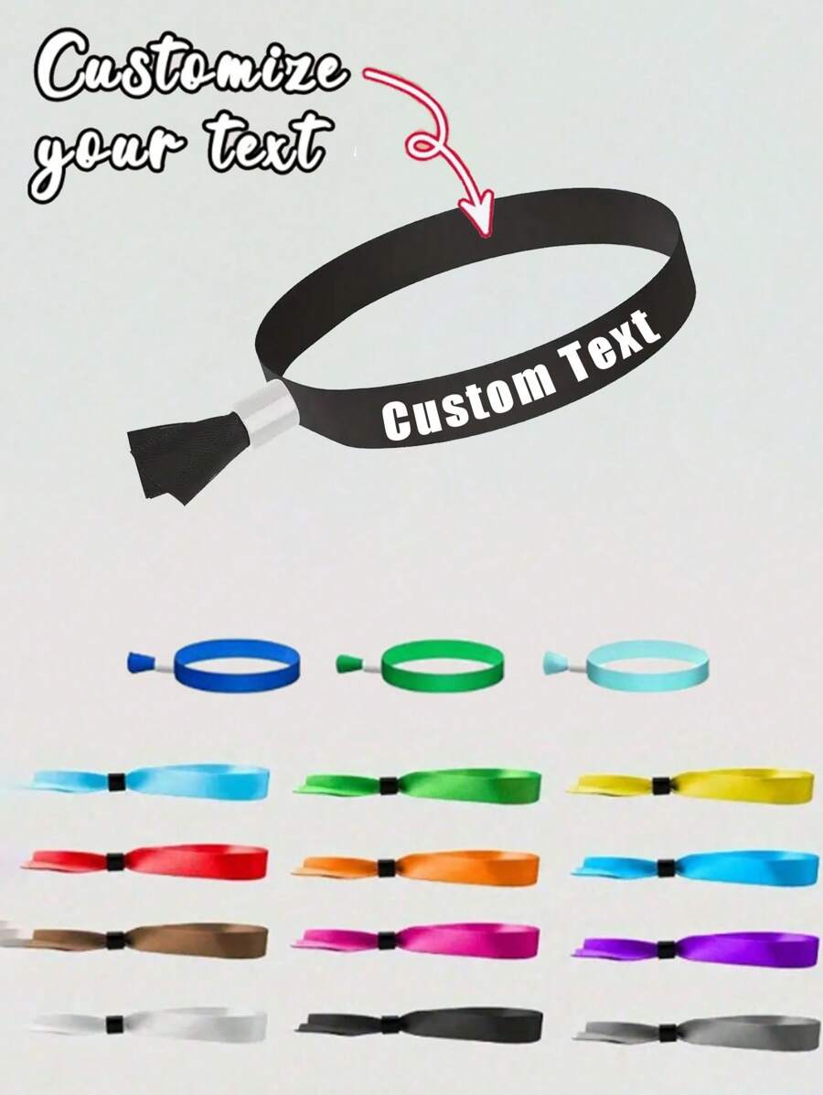 定制腕带、派对腕带、布艺腕带、弹力手环，适用于生日派对、节日庆典及各种活动。是成人派对、公司活动和聚会的理想之选。也可用作派对装饰、婚礼、音乐会、展览、节日用品、VIP腕带、圣诞派对用品，打造优雅浪漫风格，亦可用于秋季装饰。