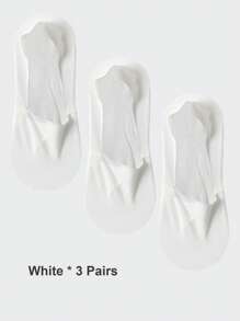 1/3/6 Pairs Men's Solid Bottom Breathable Solf Nylon Upper Low Cut Invisilbe No Show Socks With Non-Slip Gel At Heel, Suitable For Sports Or Daily Use - Multicolor - View 24