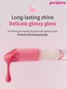 Peripera K-Beauty Ink Glasting 唇釉，純素，含植物萃取油，水感裸色唇釉，鏡面水光唇釉，玻璃唇釉，豐唇效果，自然滋潤，輕盈保濕，提亮光澤，持久，舒適，不黏膩 - #16 All that Berry - 查看 6