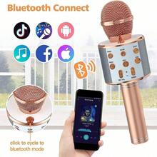 Microphone With Audio Integration, Wireless Bluetooth Microphone For Singing, Home Use, Outdoor Party, Family Gathering, Supports TF Card, USB Playback - Multicolor - View 4