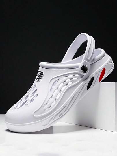 男女通用青少年/成人户外休闲透气镂空凉鞋，沙滩拖鞋，浴室拖鞋，校园学生休闲拖鞋，柔软舒适