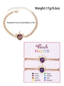 2/3 szt. Naszyjnik ze stopu cynku dla dziewcząt, zmieniający kolor, wrażliwy na temperaturę, z zawieszką w kształcie kota, jednorożca i serca, prezent dla najlepszej przyjaciółki i dziewczyny