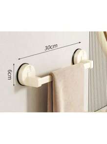 Toallero de ventosa, de barra simple o doble, estante colgante para el baño, barra para el baño, soporte para toallas sin taladrar, estante de almacenamiento para el baño, decoración del hogar, organizador de baño, decoración de otoño, de vuelta a la escuela