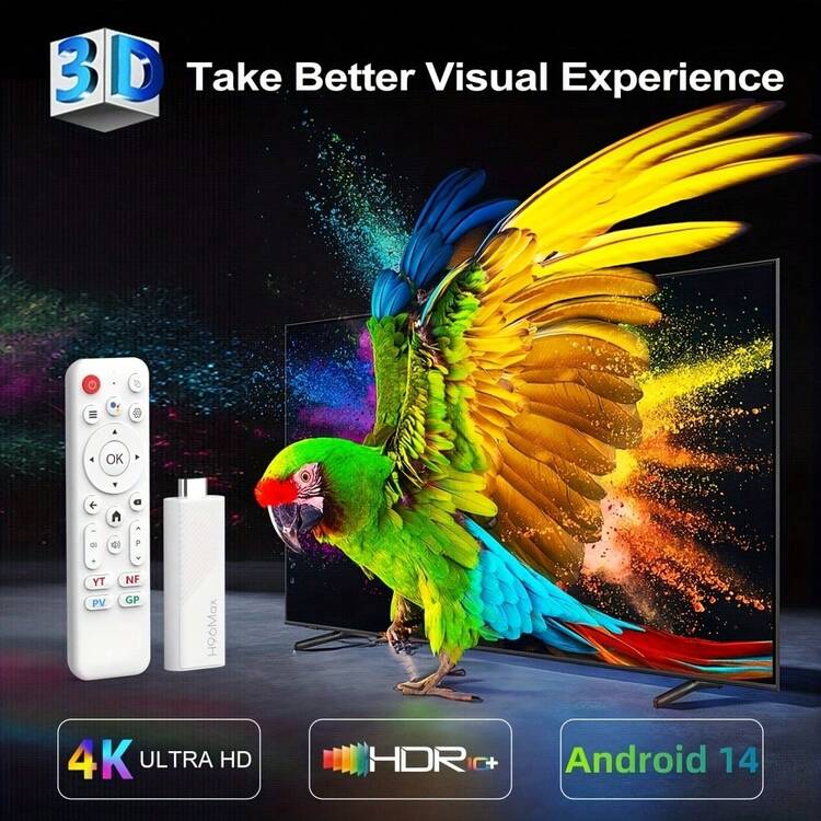 迷你 H96 MAX H313 电视棒 Android 14 Allwinner H313 智能电视盒 2GB 16GB Wifi6 4K 媒体播放器 - 白色 - 查看 9