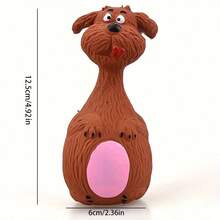 耐用乳胶发声狗狗磨牙玩具 - 适合幼犬和成犬，趣味动物造型（恐龙、狮子、老虎），中小型犬自娱自乐宠物用品，互动玩具 | 色彩鲜艳的宠物玩具 | 耐用磨牙玩具，狗狗玩具，无需电池 - 彩色 - 查看 12