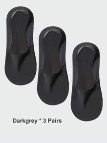 1/3/6 Pairs Men's Solid Bottom Breathable Solf Nylon Upper Low Cut Invisilbe No Show Socks With Non-Slip Gel At Heel, Suitable For Sports Or Daily Use - Multicolor - View 22