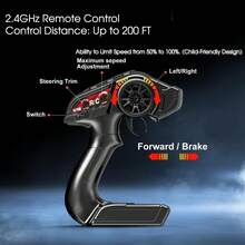 High-Speed Full Scale 4WD RC Car, All-Terrain Monster Truck, RC380 High Speed Motor, With Adjustable Strength Shock Absorber, 2.4GHz Remote Control, With 2 Rechagreable Batteries, Outdoor Sports Drifting/Racing/Climbing, Birthday Christamas Gifts For RC Hobby Beginner - 紫色 - 查看 8