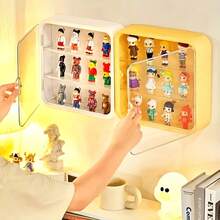 1pcBlind Box Figure Display Case, Wall Mounted Showcase, Clear Acrylic Figures Display Stand, Dust-Proof Doll Toy Storage Organizer, As Halloween, Christmas Gift - Multicolor - View 2