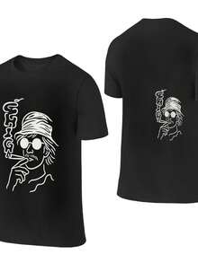 Summer Men's T Shirt Casual Round Neck Loose Tops Fashion Color Contrast Print T Shirt For Men Funny 3D Tee Street  Clothes