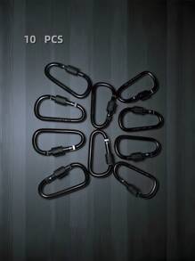 2 jeux, 5 jeux et 10 jeux de boucles de sac à dos en alliage d'aluminium de type D, de haute qualité, verrouillables. Porte-clés en métal, crochets à ressort, convenant pour le camping, les voyages, la randonnée, la pêche et la dérive en extérieur.