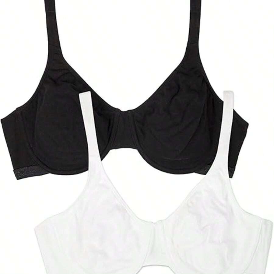 Fruit Of The Loom Women's Unlined Underwire Bra - Cotton & Spandex Blend For Natural Shape And Flexibility