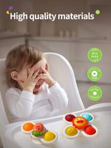 WeRein 1 Suction Cup Rotating Baby Toy 12-18 Months Old, 1-3 Years Old Baby Rotating Top Sensory Toy, Baby Teasing Dent Toy, 1-2 Year Old Boys And Girls Christmas Birthday Gift Toy Baby Toy, Toddler Toy, Sensory Toy, Toy, Christmas Halloween Thanksgiving Baby Toy, Dent, Baby Game, Baby Toy, Baby Toy