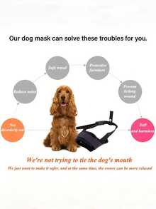 透气狗嘴套，快速安装，带可调节带子，宠物防咬防吠软嘴套，可调节宠物狗嘴套 - 彩色 - 查看 7