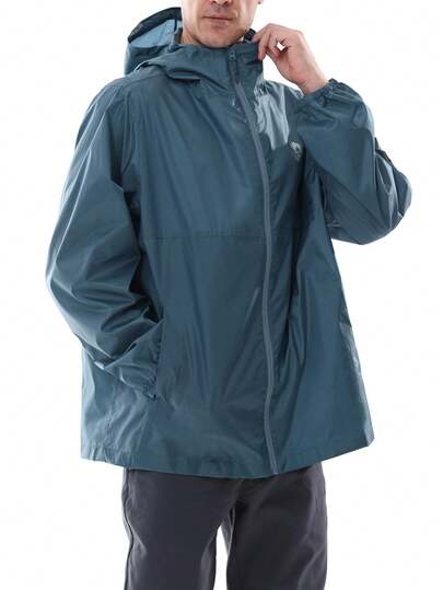 CAMEL CROWN Áo mưa chống thấm nước dành cho nam; Áo mưa nhẹ, chắn gió, có mũ trùm đầu, thích hợp cho đạp xe, leo núi, chạy bộ, chơi golf và các hoạt động ngoài trời khác.