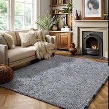 Grauer teppich wohnzimmer, ochfloriger Wohnzimmerteppich, großer Teppich zur deko wohnzimmer, superweicher und flauschiger moderner teppich schlafzimmer, plüschiger Innenteppich für die moderne Wohnraumdekoration, Ein weicher Schlafzimmerteppich ist das perfekte Geschenk zum Muttertag.