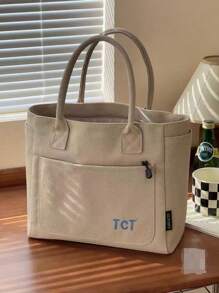 1pc Personalized Tote Bag, Shoulder Bag, Casual Shopping Bag, Large Capacity Shoulder Bag, Suitable For Work, Travel, Multi-Functional, High Capacity, Lightweight, Practical, Anniversary, Christmas, Vacation, Suitable For Outdoor/Commute/Travel/School/Outing/Sports/Shopping/Daily Use