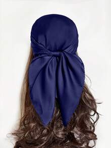 1 chiếc khăn trùm đầu bằng lụa vuông trơn màu phong cách Boho thanh lịch, khăn trùm đầu bằng lụa satin cho nữ, khăn trùm đầu bằng lụa Boho, khăn Bandana đi biển, thích hợp cho hoạt động ngoài trời và du lịch, khăn Bandana Bohemian, băng đô, lý tưởng để mặc, quà tặng, trở lại trường học - màu đen - Xem 13