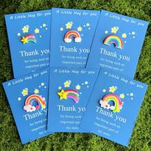 12pcs Whimsical Resin Rainbow Statue Figurines With Thank You Cards - Fantasy Theme Cute, Starfish & Cloud Charms, Pastel Colors, Invitation Pocket For Birthday, Mother's Day, Thanksgiving Gifts For Family & Friends, Gratitude Gifts | Playful Gift Item | Colorful Charms - Multicolor - View 16
