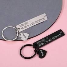 Christmas Gifts Couple, Drive No One Else Will Tolerate Me, Personalized Keyring For Boyfriend, Anniversary Gift For Boyfriend Him Her,Custom Keychain,Delicate Romance,For Office,For School,For Classroom,For Teacher Gifts,For University,For Colleague,For Dorm Rooms - Black - View 6