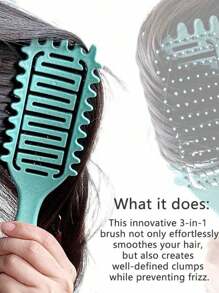 2025 New Pink Curling Brush With Wild Boar Bristles – Designed For All Hairstyles And Women's Curly Hair. No Pulling, No Tangles, Easy Detangling, Anti-Frizz And Smooth Finish. Creates Natural Curls Effortlessly – Your Go-To Styling Tool For Summer.