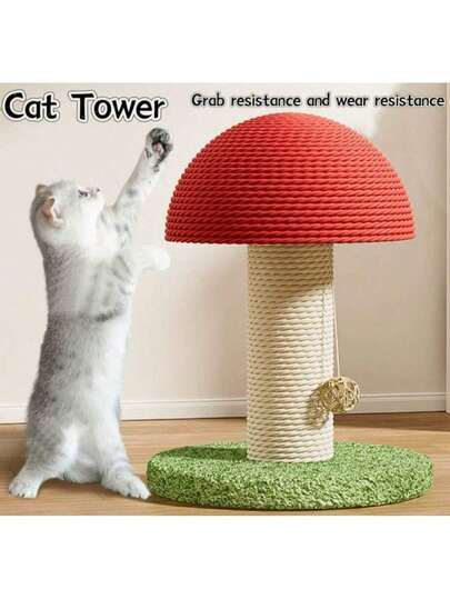 منصة خدش القطط على شكل فطر أحمر، لعبة خاصة للقطط الصغيرة، لوح خدش القطط على شكل جزر، مصنوع من الساجاد المقاوم للخدش وخالي من الشعر، لعبة قطط صغيرة عمودية مقاومة للتآكل، لعبة مسلية للقطط الصغيرة، لعبة بشكل جميل، ديكور للحيوانات الأليفة، مستلزمات حيوانات أليفة صغيرة الحجم