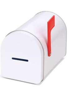 1pc Christmas Mailbox Tin Box, Gift Mailbox Tin Can, Mailbox Tin Can, Graduation Gift Storage Box, Halloween & Christmas Gift Storage Mailbox