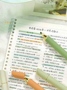 مجموعة تحديد ألوان الفاكهة من كولين، ماركر تحديد بطرف ناعم وسعة كبيرة بتصميم شبيه بالأحمر الشفاه، مناسب لطلاب التحديد والتلوين والرسم DIY