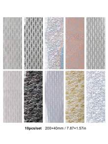 Beautizon Nailartlab 10Pcs Retro Art Graffiti Starry Sky Nail Art Transfer Paper, DIY Nail Art Y2K Style Design Self-Adhesive Nail Art Starry Sky Paper For Women Salon Nail Art Supplies Nails - Multicolor - View 7