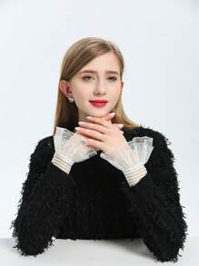 1 pieza Bragas decorativas con ribete de lazo para mujeres, adecuadas para uso diario