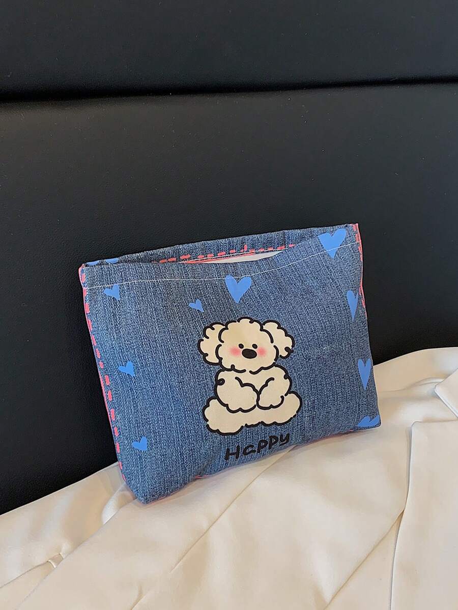 可爱卡通印花化妆包 复合面料化妆包 唯美女士手提包 钱包 收纳化妆包 女生行李包 旅行收纳包 可爱收纳包 开学季学生必备 学校假期旅行必备包 返校用品女士旅行包 - 彩色 - 查看 1