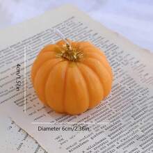 1 Set, Halloween Candles, Coconut Pumpkin Bowl Candles, Pumpkin Shaped Candles, Autumn Thanksgiving Maple Leaf Mini Pumpkin Aromatherapy Candles, Home Decoration, Holiday Decoration Candles, Ideal Gifts Halloween Decor Room Decor