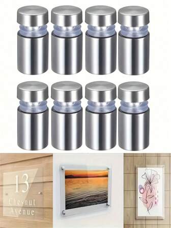 10/20pcs Advertising Nails Stainless Steel Acrylic Wall Nails Glass Fixing Decorative Nails Mirror Nails Decorative Cover Billboard Screws