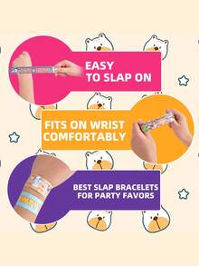 12 件拍击手环 节日派对礼品玩具 拍击手环 散装狗主题按扣手环 生日派对用品 - 小狗款 - 查看 2