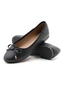 Womens Low Block Chunky Heels Pink Pumps Ladies Dress Shoes Round Toe Comfortable Office Slip On Shoes ROUDI-1 - 黑色 - 查看 4