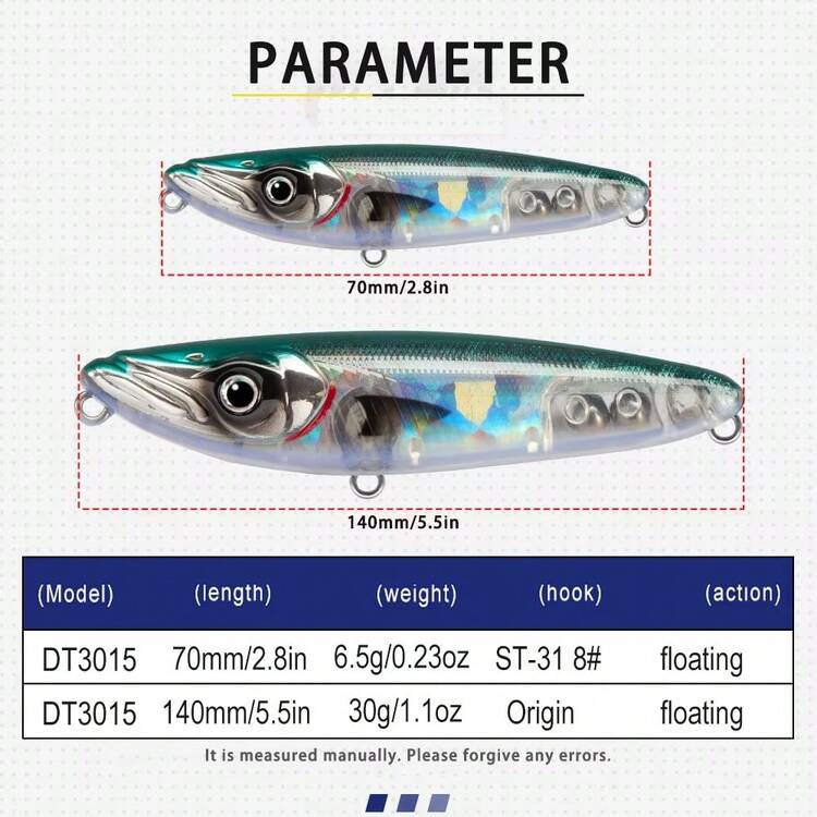 .2025 新款游泳路亚饵，适用于鲈鱼/梭子鱼，强力拉钩，遛狗动态鱼饵，户外钓鱼热销商品 - 彩色 - 查看 3