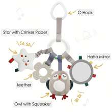 Gray & White Adorable Hanging Animal Decor For Infants & Toddlers - Grey - View 4