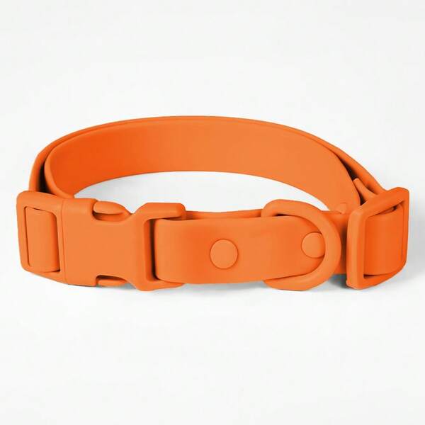 PVC wasserdichtes, geruchsresistentes, rostfreies Hundehalsband mit verstellbarer Schnalle, geeignet für kleine, mittlere und große Hunderassen