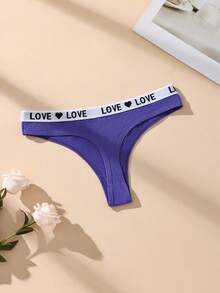 12pcs/Set Women's Contrast Color Sexy Bikini Thong Panties, Stretchy Cotton Sports Shorts Underwear - Multicolor - View 7