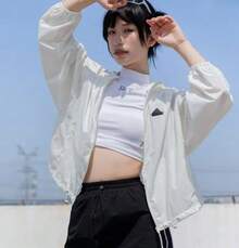 Adidas Women's Lightweight Hooded Sports Casual Jacket - White - View 8