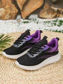 1 Pair Classic Boys' Sports Shoes, Fashionable & Simple Solid Color Girls' Sports Shoes, Comfortable Non-Slip Durable Lightweight Running Shoes, Hook And Loop Easy To Wear, Molded Fit Stable Foot, Simple Style Running Shoes Suitable For Daily Wear