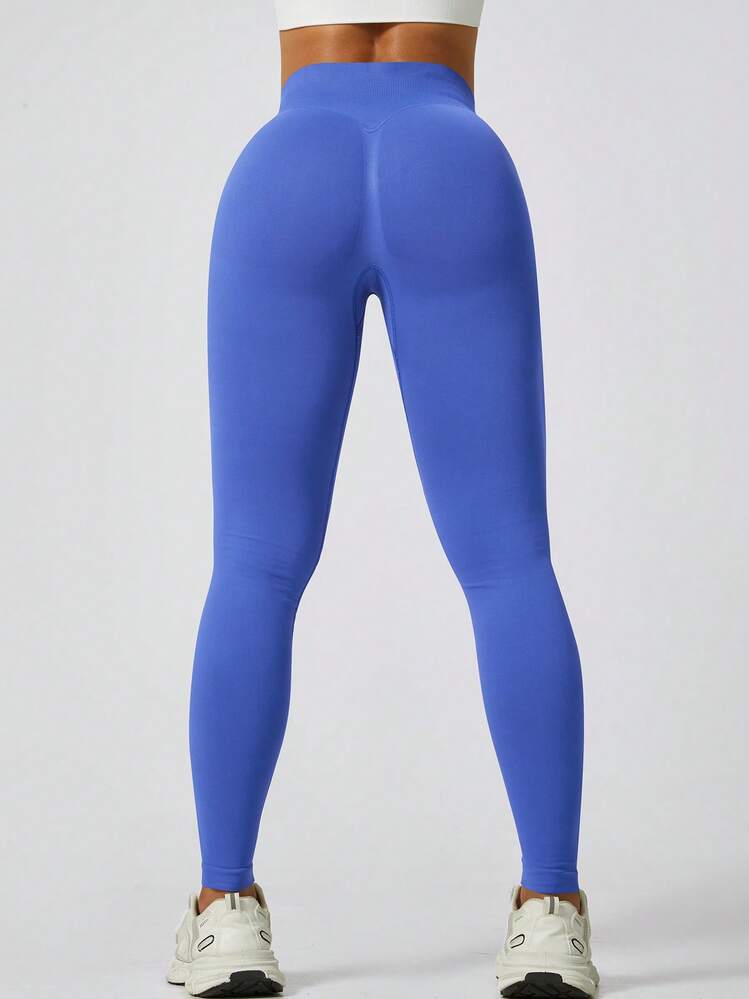 NcmRyu 1pc Women's Seamless High Waist Shaping Butt Lifting Yoga Pants Spring - 寶藍色 - 查看 7