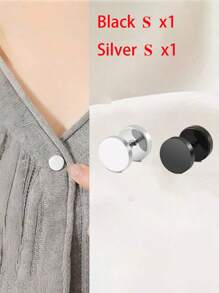 1/4 件简易螺旋领扣 - 可拆卸，适用于免缝收紧衣领、袖口、毛衣纽扣 - 时尚装饰纽扣配件