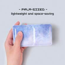 Caja de pintura de acuarela plegable de metal clásica portátil con 24 medias pastillas magnéticas