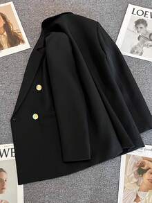 New Autumn Style Women's Personalized Black Blazer.This Is A Jacket-Style Blazer That Combines Fashion Sense And A Sunny Vibe. It Is Suitable For Important Occasions Such As Dates, Parties, Weddings, And Festival Celebrations. It Can Also Be Used As Women's Outerwear For Going Out And Christmas Clothing.