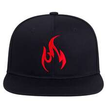 1 件男士户外火焰设计棒球帽，运动嘻哈帽，适合棒球比赛、篮球、秋季穿着，运动风格，90 年代服装，颜色鲜艳，可调节户外防晒休闲帽，适合旅行、派对和海滩，是送礼的理想选择 - 純色 - 查看 3