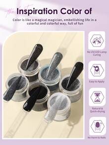 CHOSEOS 6 Colors Acrylic Powder Kit, Create Salon-Quality Nails At Home, Perfect Choice For Beginners And Professionals Acrylic Press On Nails - Multicolor - View 6